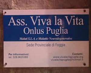 L'Associazione 'Vivi la Vita onlus' inaugura sede a Foggia, per divulagre l'associazionismo tra i malati di SLA