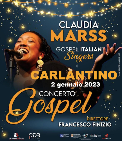 Claudia Marss a Carlantino, in concerto la voce gospel scelta da Piovani